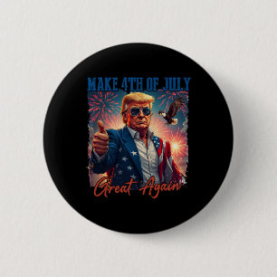 Chapa Redonda De 5 Cm Fuegos Artificiales Patrióticos de Donald Trump Ha