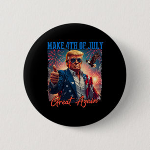 Chapa Redonda De 5 Cm Fuegos Artificiales Patrióticos de Donald Trump Ha