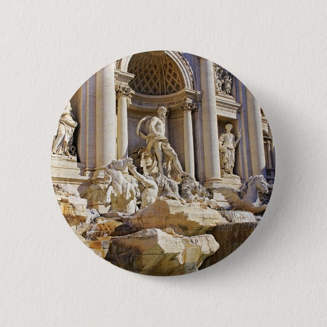 Chapa Redonda De 5 Cm Fuente de Trevi (Anverso)