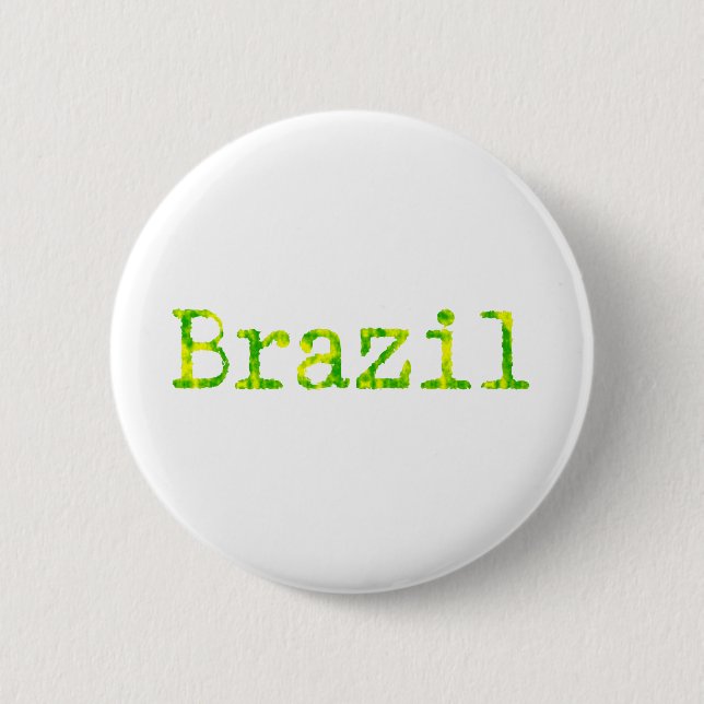 Chapa Redonda De 5 Cm Fuente verde y amarilla de Brasil (Anverso)