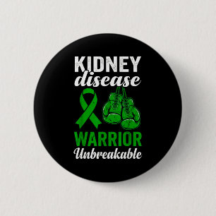 Chapa Redonda De 5 Cm Fuerte guerrero de la enfermedad renal conciencia