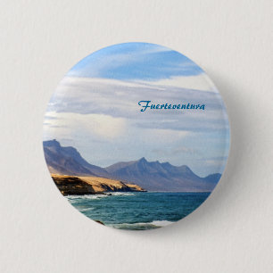 Chapa Redonda De 5 Cm Fuerteventura, efecto de pintura