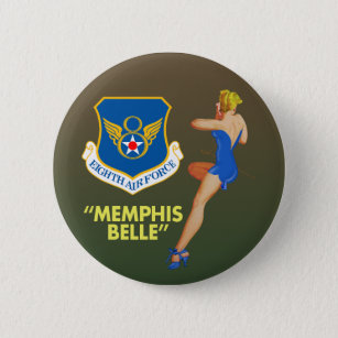 Chapa Redonda De 5 Cm "Fuerza aérea de la belleza de Memphis 8va"