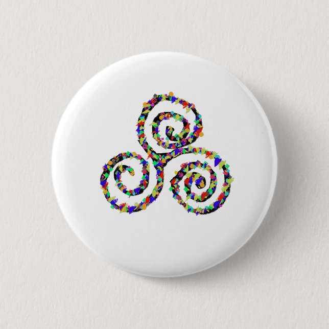 Chapa Redonda De 5 Cm Fuerza Celta de Triskelion (Anverso)