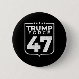 Chapa Redonda De 5 Cm Fuerza Trump 47 
