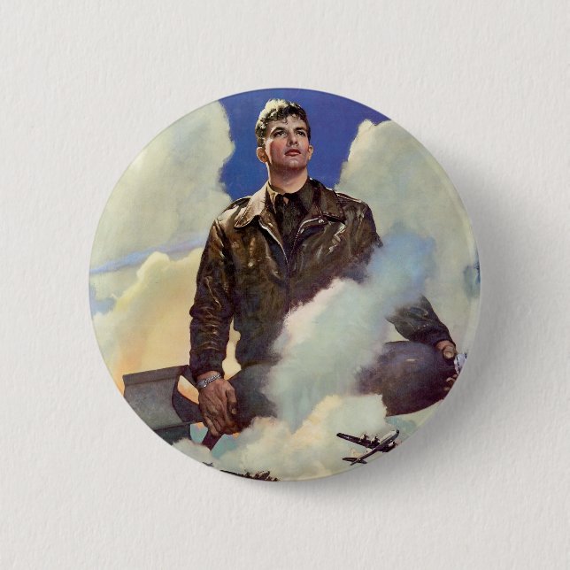 Chapa Redonda De 5 Cm Fuerzas Aéreas del Ejército (Anverso)