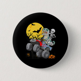 Chapa Redonda De 5 Cm Fun Boys Monster Halloween Camión Calabaza Mami Di