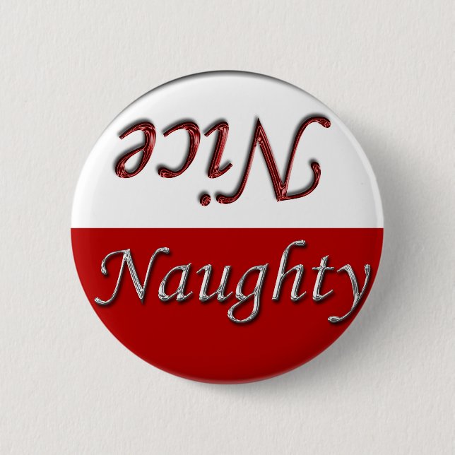 Chapa Redonda De 5 Cm Fun Holiday Stuts Nice Naughty (Anverso)