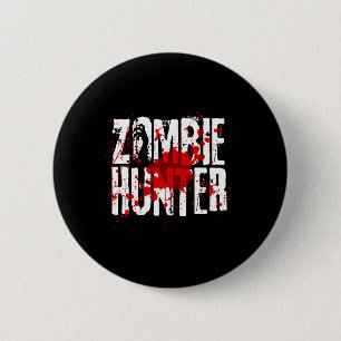 Chapa Redonda De 5 Cm Fun Zombie Hunter Diseño Para Niños Chicas Hallowe