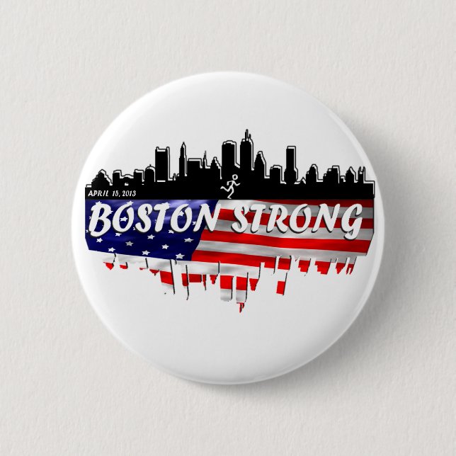 Chapa Redonda De 5 Cm Funcionamiento fuerte de Boston (Anverso)