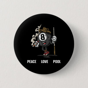 Chapa Redonda De 5 Cm Fundido 8 Ball Billiard Pool Player Eight Ball Bil