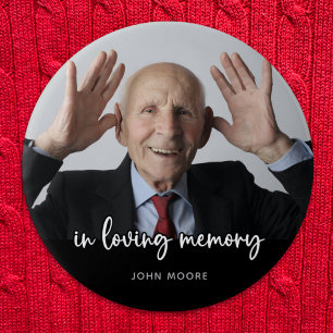 Chapa Redonda De 5 Cm Funeral En La Foto Memorial De La Memoria Amada