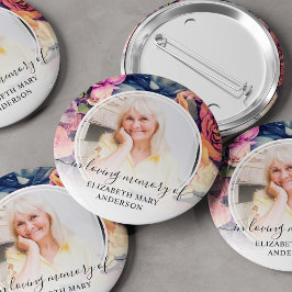 Chapa Redonda De 5 Cm Funeral En La Memoria Amada Foto De Moody Floral