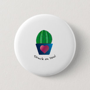 Chapa Redonda De 5 Cm Funny Agarrado A Tu Cactus