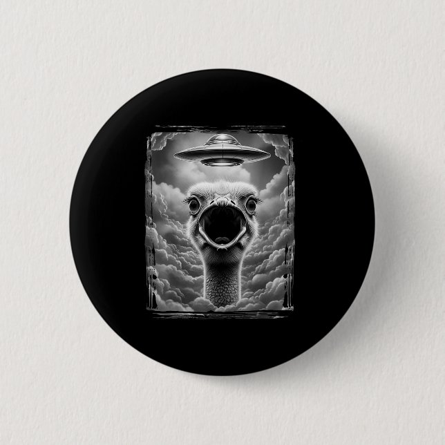 Chapa Redonda De 5 Cm Funny Alien Turkey Ufo Selfie Thanksgiving Men Wom (Anverso)