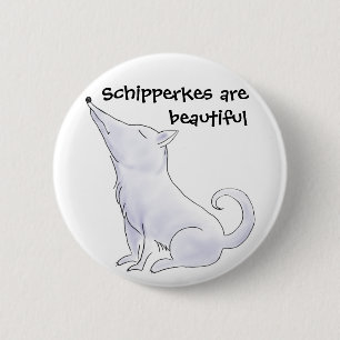 Chapa Redonda De 5 Cm Funny Aloof Schipperke Dog Personalizado
