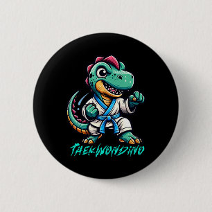 Chapa Redonda De 5 Cm Funny Artes Marciales Karate Taekwondo Dino Animal