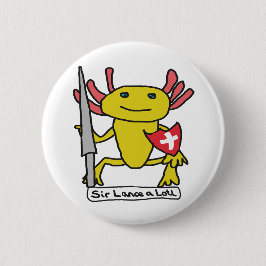 Chapa Redonda De 5 Cm Funny Axolotl Knight