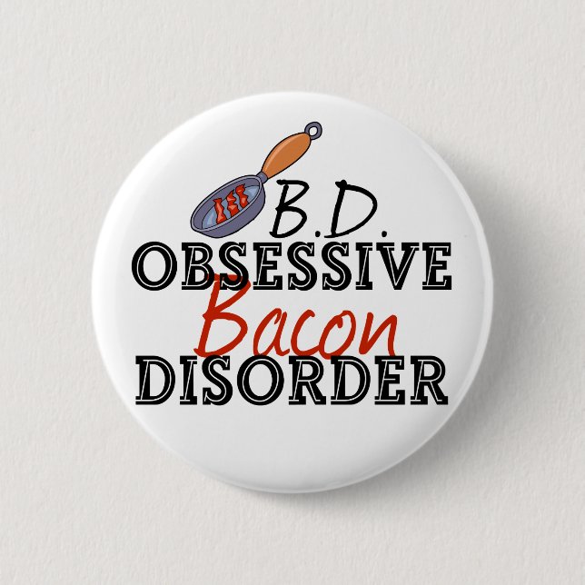 Chapa Redonda De 5 Cm Funny Bacon (Anverso)