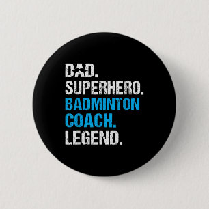 Chapa Redonda De 5 Cm Funny Badminton Coac