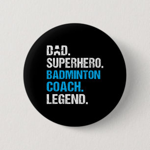Chapa Redonda De 5 Cm Funny Badminton Coac