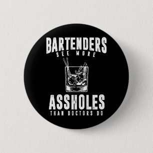 Chapa Redonda De 5 Cm Funny Bartender Mezclador de Alcohol Chiste de Bar