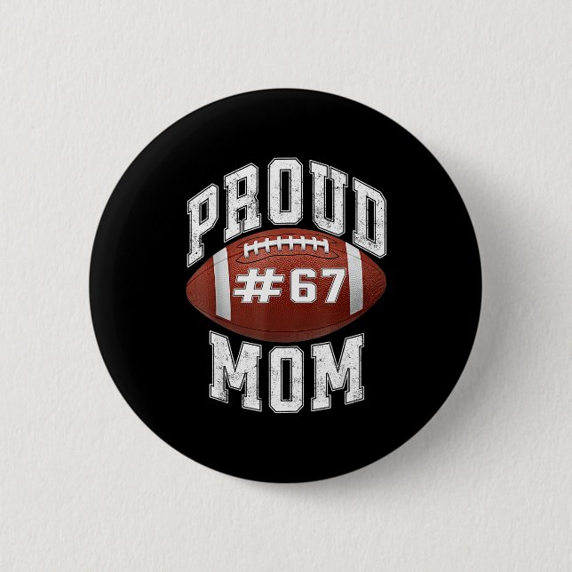 Chapa Redonda De 5 Cm Funny Basketball Mom 67 Meme Proud Mama Design  (Anverso)