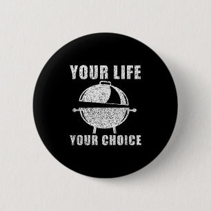 Chapa Redonda De 5 Cm Funny Bbq Barbecue Grill Chiste Fumador Mea
