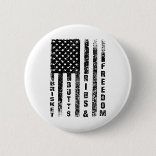 Chapa Redonda De 5 Cm Funny Bbq Funny Brisket Butters Ribs And Freedom B