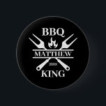 Chapa Redonda De 5 Cm Funny BBQ Grill Master Barbacoa Personalizada King<br><div class="desc">Funny BBQ Grill Master Barbacoa Personalizada Mejor</div>