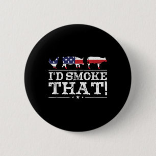 Chapa Redonda De 5 Cm Funny Bbq Shirt Humo Que Carne Pitmaster Grill