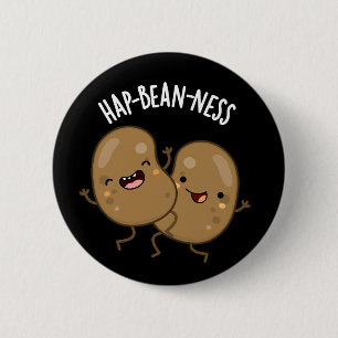 Chapa Redonda De 5 Cm Funny Bean Pun Dark BG
