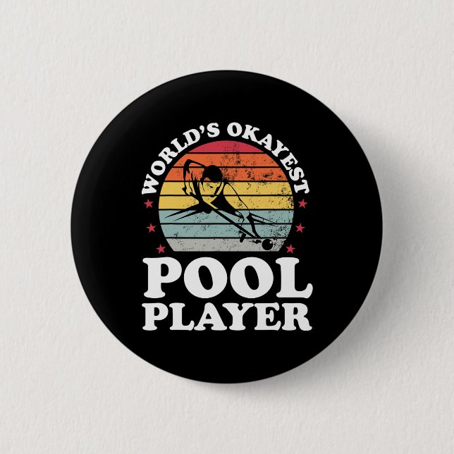 Chapa Redonda De 5 Cm Funny Billiards Lover Dad Fath (Anverso)
