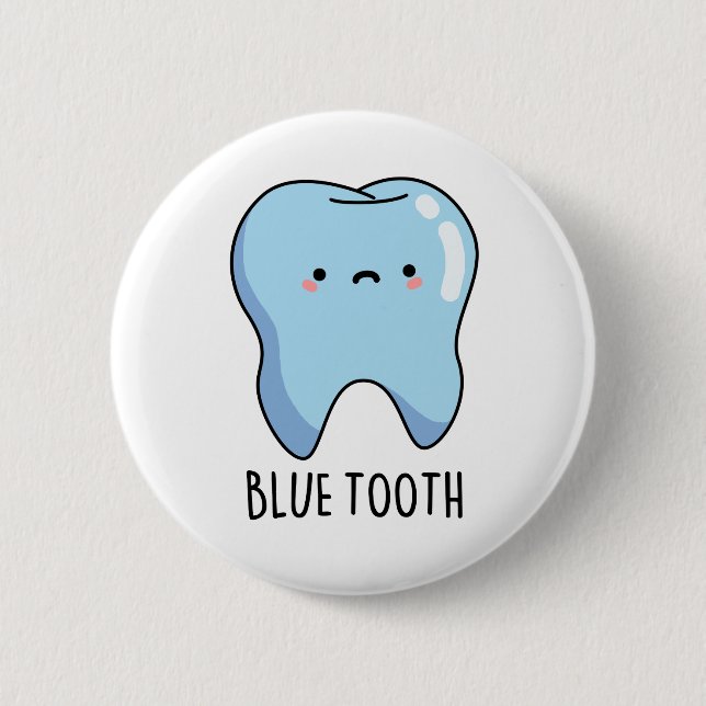 Chapa Redonda De 5 Cm Funny Bluetooth Técnica Blue Tooth Pun (Anverso)
