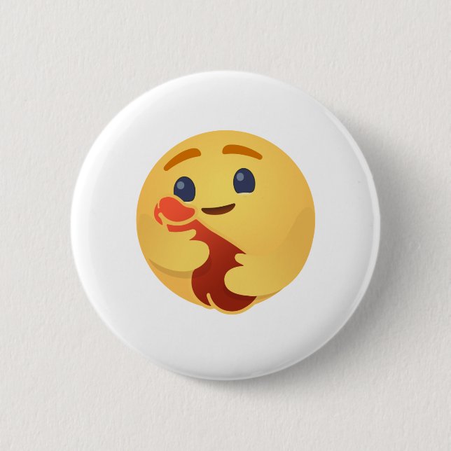 Chapa Redonda De 5 Cm Funny Care Emojis Facebook (Anverso)