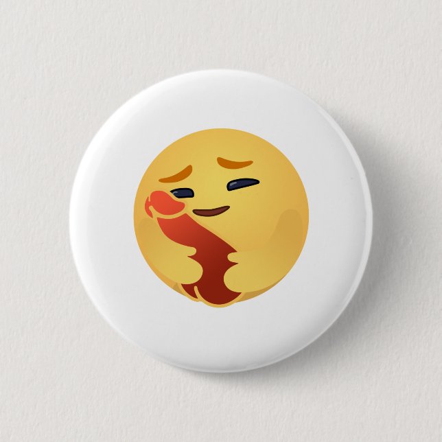 Chapa Redonda De 5 Cm Funny Care Emojis Facebook (Anverso)