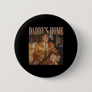 Chapa Redonda De 5 Cm Funny casa de Trump Leopard Daddys, Trump 2024