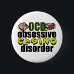 Chapa Redonda De 5 Cm Funny Casino Addict<br><div class="desc">Un regalo divertido para un jugador que se lleve a Las Vegas. Amo el casino, estoy obsesionado.</div>