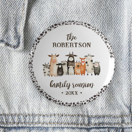 Chapa Redonda De 5 Cm Funny Cow Print Country Reunión familiar