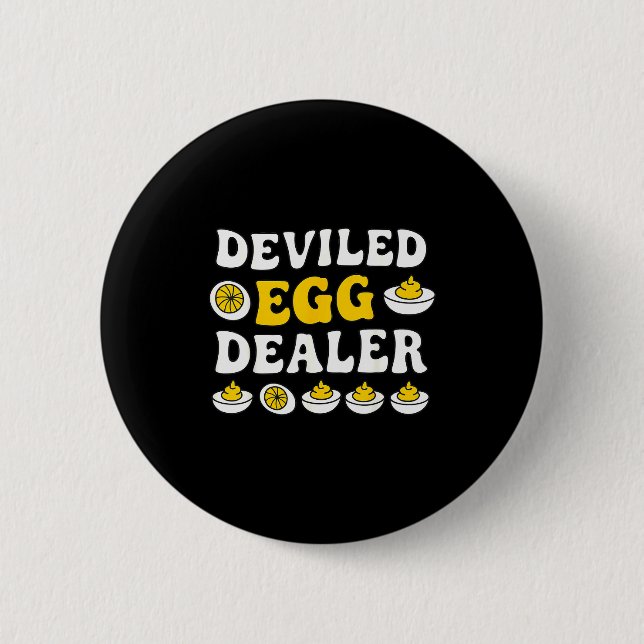 Chapa Redonda De 5 Cm Funny Deviled Egg Er Thanksgiving  (Anverso)