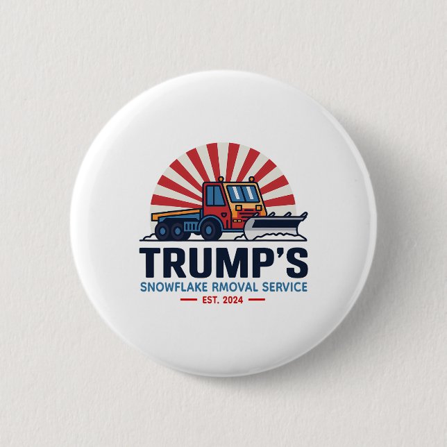 Chapa Redonda De 5 Cm Funny Donald Trum, el servicio de retransmisión de (Anverso)
