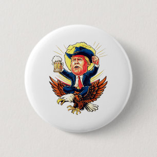 Chapa Redonda De 5 Cm Funny Donald Trump 2024 retrotrae a Estados Unidos