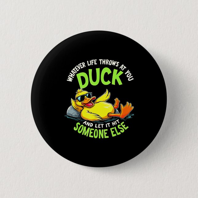 Chapa Redonda De 5 Cm Funny Duck Graphic Tees Men Women Teens Funny Quot (Anverso)