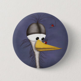 Chapa Redonda De 5 Cm Funny Egret Personalizado