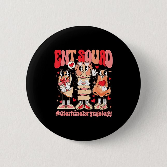 Chapa Redonda De 5 Cm Funny Ent Squad Otolaryngologist Ent Valentines Da (Anverso)