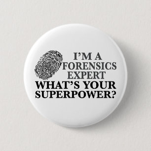 Chapa Redonda De 5 Cm Funny Forensicate Expert