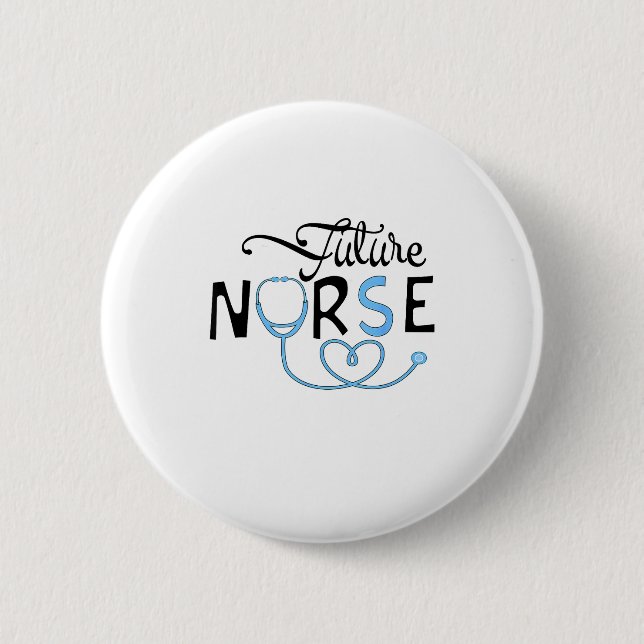 Chapa Redonda De 5 Cm Funny Future Nurse Nursing School Student Nurse In (Anverso)