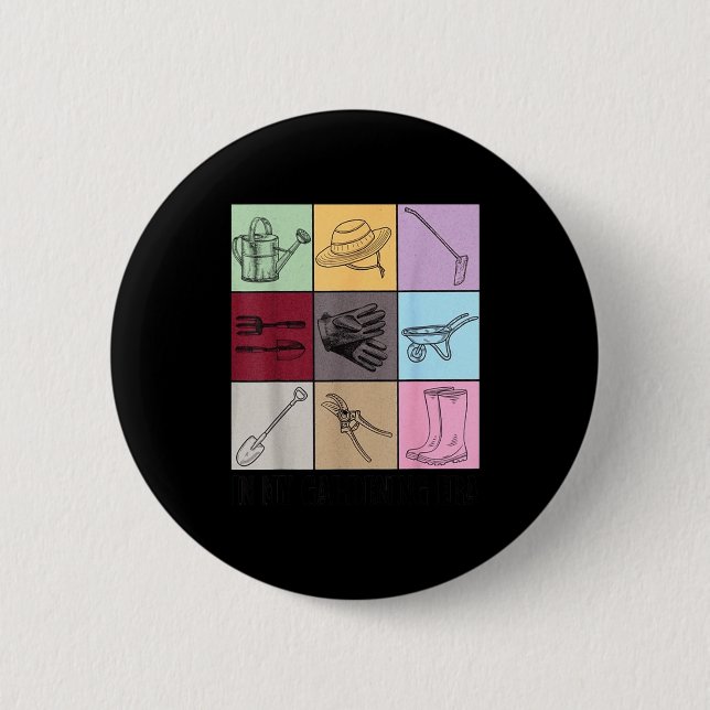 Chapa Redonda De 5 Cm Funny Gardening Lover S Plant Lover , Men's G Clic (Anverso)