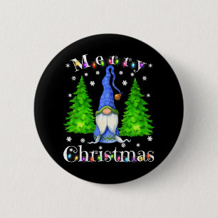 Chapa Redonda De 5 Cm Funny Gnome Navidades Garden Gnome Merry