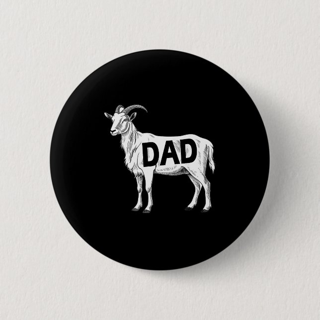 Chapa Redonda De 5 Cm Funny Goat Gift Dad Sarcastic Graphic  (Anverso)